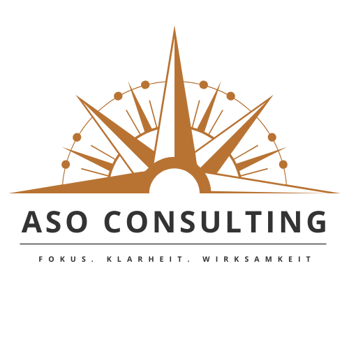 Logo Schwarz/Braun ASO Consulting auf transparenten Hintergrund